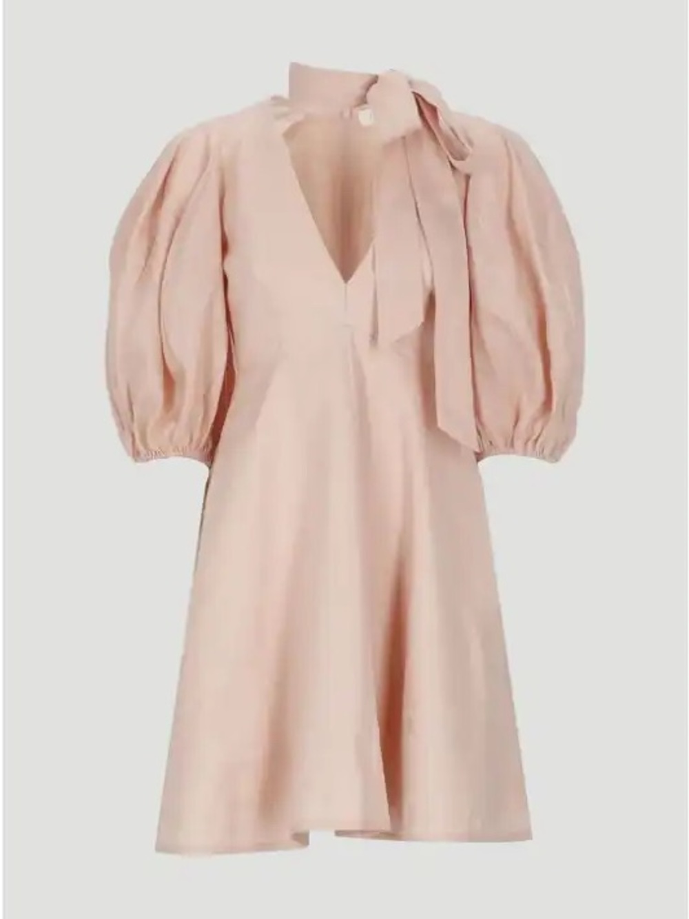 NWOT Zimmermann Dancer Day Mini Dress Pink Linen Puff Sleeve Size 1